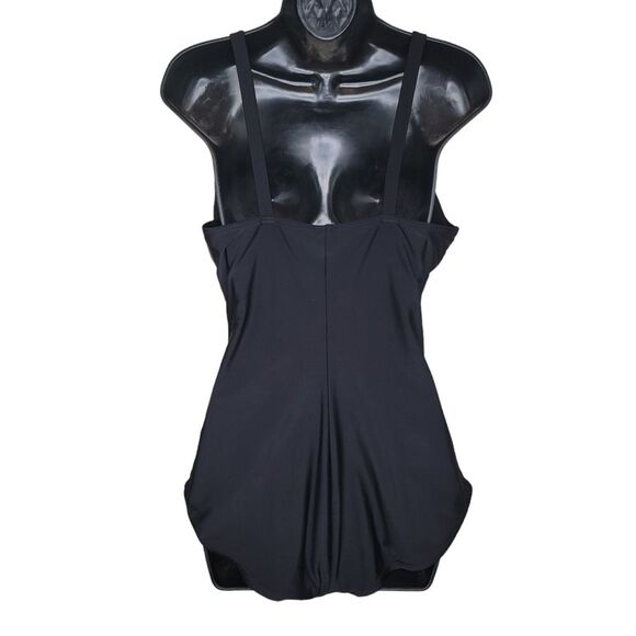 Speedo striped black one-piece swimsuit Size XL - Picture 2 of 6